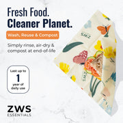 ZeroWasteStore.com Beeswax Wraps – Plastic-Free Food Storage Food Wraps White Smoke Honeycomb / 3-Pack Assorted,Honeycomb / 3-Pack Medium,Honeycomb / 3-Pack Large,Honeycomb / Bread Wrap,Pollinators / 3-Pack Assorted,Pollinators / 3-Pack Medium,Pollinators / 3-Pack Large,Pollinators / Bread Wrap,Fruit / 3-Pack Assorted,Fruit / 3-Pack Medi