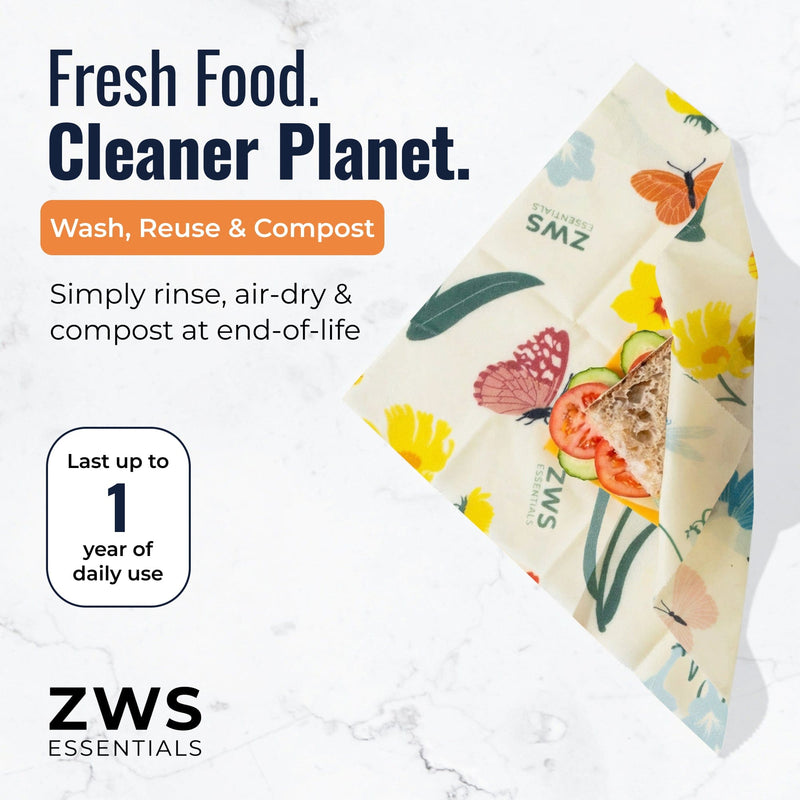 ZeroWasteStore.com Beeswax Wraps – Plastic-Free Food Storage Food Wraps White Smoke Honeycomb / 3-Pack Assorted,Honeycomb / 3-Pack Medium,Honeycomb / 3-Pack Large,Honeycomb / Bread Wrap,Pollinators / 3-Pack Assorted,Pollinators / 3-Pack Medium,Pollinators / 3-Pack Large,Pollinators / Bread Wrap,Fruit / 3-Pack Assorted,Fruit / 3-Pack Medi