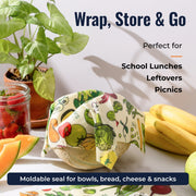 ZeroWasteStore.com Beeswax Wraps – Plastic-Free Food Storage Food Wraps Lavender Honeycomb / 3-Pack Assorted,Honeycomb / 3-Pack Medium,Honeycomb / 3-Pack Large,Honeycomb / Bread Wrap,Pollinators / 3-Pack Assorted,Pollinators / 3-Pack Medium,Pollinators / 3-Pack Large,Pollinators / Bread Wrap,Fruit / 3-Pack Assorted,Fruit / 3-Pack Medi