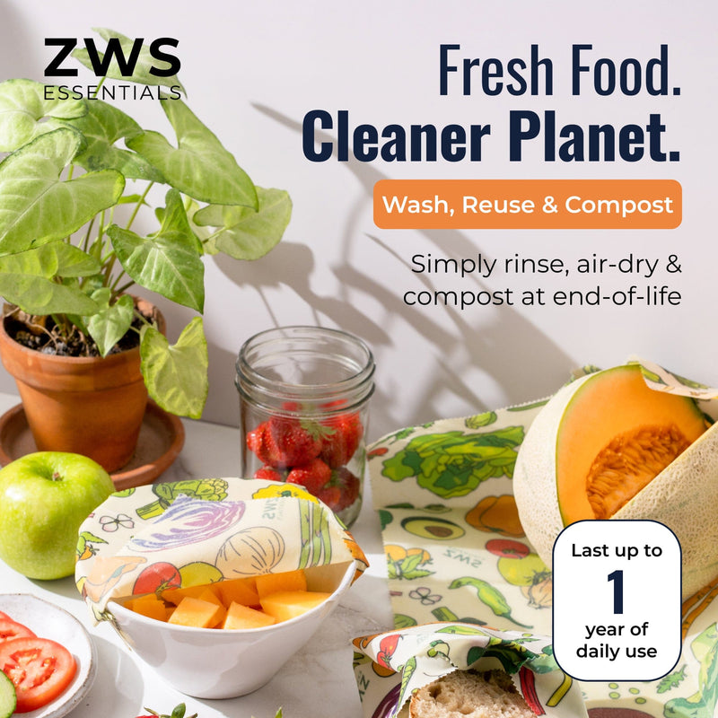ZeroWasteStore.com Beeswax Wraps – Plastic-Free Food Storage Food Wraps Lavender Honeycomb / 3-Pack Assorted,Honeycomb / 3-Pack Medium,Honeycomb / 3-Pack Large,Honeycomb / Bread Wrap,Pollinators / 3-Pack Assorted,Pollinators / 3-Pack Medium,Pollinators / 3-Pack Large,Pollinators / Bread Wrap,Fruit / 3-Pack Assorted,Fruit / 3-Pack Medi