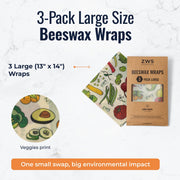 ZeroWasteStore.com Beeswax Wraps – Plastic-Free Food Storage Food Wraps White Smoke Honeycomb / 3-Pack Assorted,Honeycomb / 3-Pack Medium,Honeycomb / 3-Pack Large,Honeycomb / Bread Wrap,Pollinators / 3-Pack Assorted,Pollinators / 3-Pack Medium,Pollinators / 3-Pack Large,Pollinators / Bread Wrap,Fruit / 3-Pack Assorted,Fruit / 3-Pack Medi
