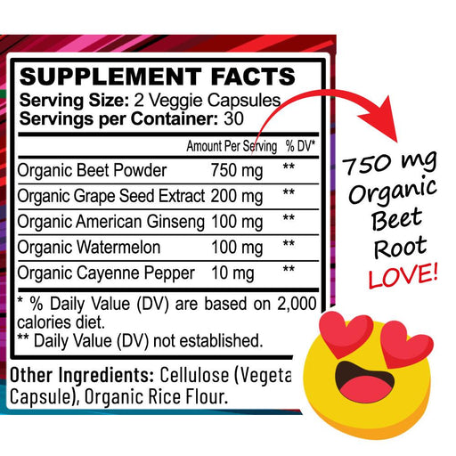 Hippie Farms Premium Total Heart & Circulation Blend - Beetroot & Friends Vitamins & Supplements Light Gray