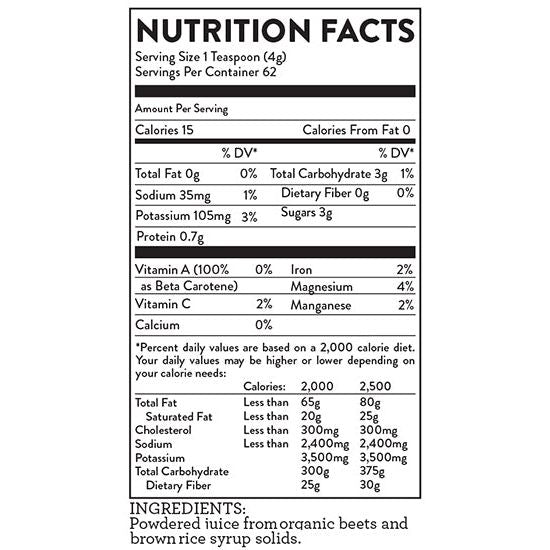 Hallelujah Diet Beetmax - Beet Juice Powder Dehydrated Juice Powder White Smoke
