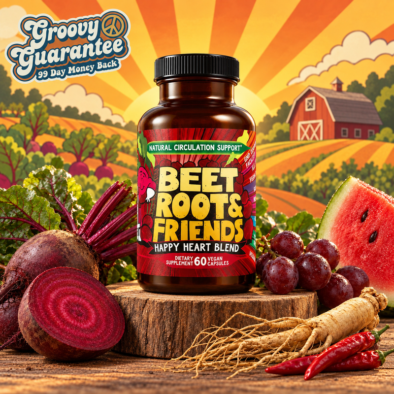 Hippie Farms Premium Total Heart & Circulation Blend - Beetroot & Friends Vitamins & Supplements Sandy Brown