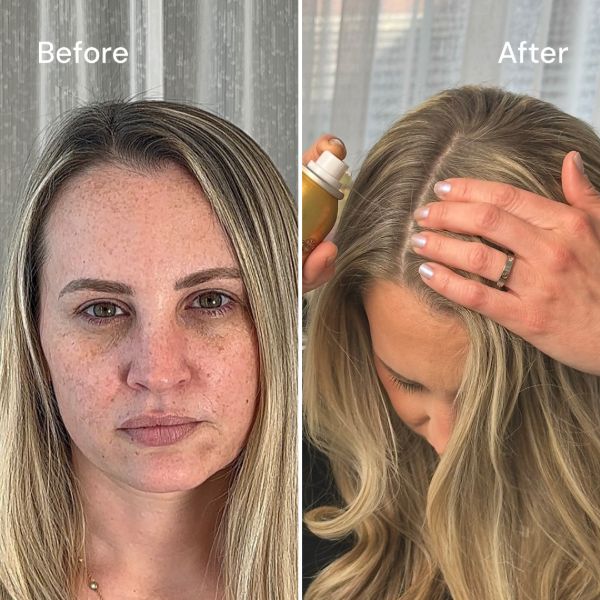 Style Edit Blonde Perfection Root Concealer Spray and Powder Trio (Full & Travel Size Spray) Gray Dark Blonde,Medium Blonde,Light Blonde