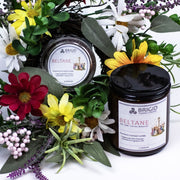 Brigid Trading Company Beltane Soy Wax Candle – Rose & Jasmine Natural Candle for May Day Premium Scented Candle White Smoke 7oz amber jar,3oz pewter tin