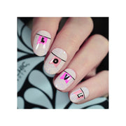 UberChic Beauty Be My Valentine Stamping Plate Dark Gray