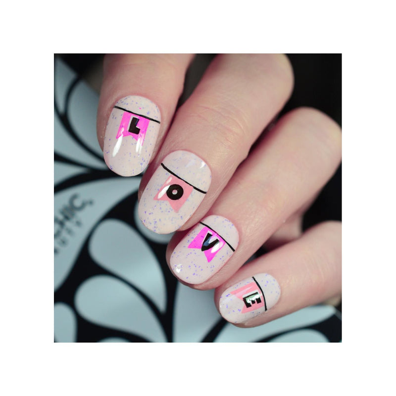 UberChic Beauty Be My Valentine Stamping Plate Dark Gray