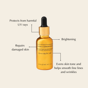 EpiLynx Brightening Vitamin C Glow Serum for Sensitive & Dry Skin – Vegan, Gluten-Free, Anti-Aging, Fragrance-Free Face Serums Beige