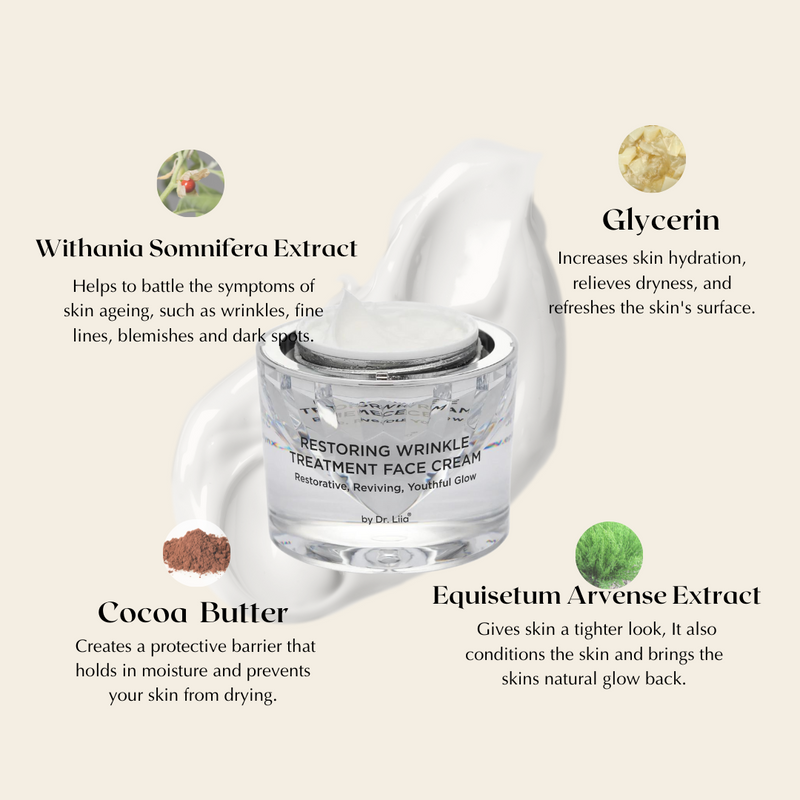 EpiLynx Restoring Wrinkle Treatment Face Cream – Vegan, Hypoallergenic, Gluten-Free Anti-Aging Formula Antique White
