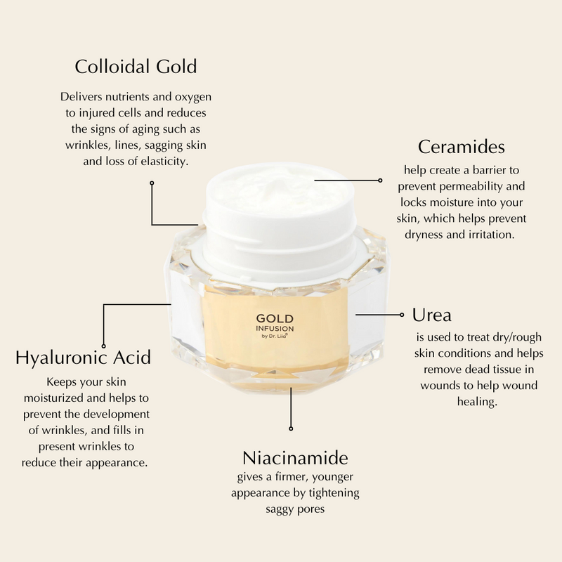 EpiLynx Anti-Aging Gold Infusion Cream – Brightening, Firming & Hydrating Moisturizer Face Creams Beige