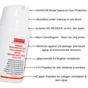 gymsegbë Habaek Sun Protection Face Moisturizer SPF50 | Peptides | Niacinamide SPF50 Anti-Aging Facial White Smoke 1 Bottle,2 Bottles Save $1.99,3 Bottles Save $5.98,4 Bottles Save $6.97
