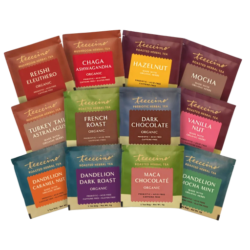 Teeccino Best Selling Herbal Teas Sampler Samplers Black Free Shipping