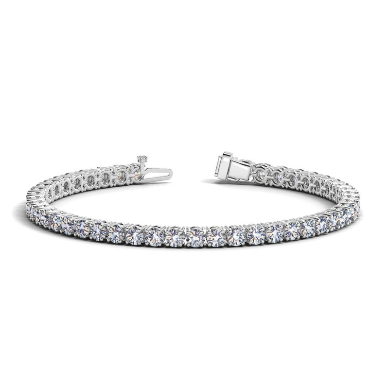 Bids.com Lab Grown Round Diamond Tennis Bracelet in 14k White Gold (8 cctw F/G  VS2/SI1) Bracelets White Smoke 7 / White Gold