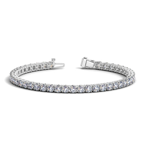 Bids.com Lab Grown Round Diamond Tennis Bracelet in 14k White Gold (8 cctw F/G  VS2/SI1) Bracelets White Smoke 7 / White Gold