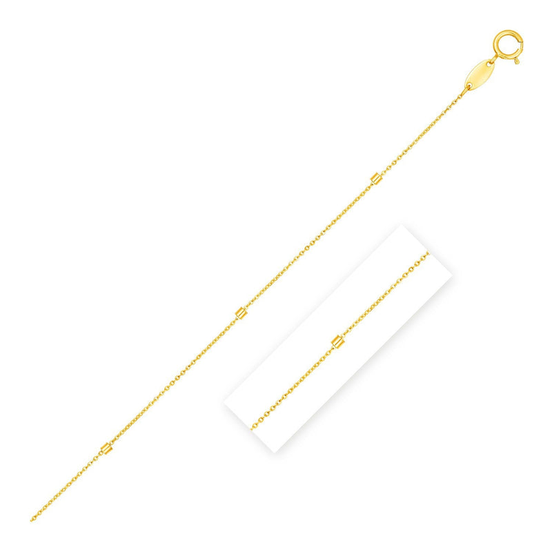 Bids.com Bead Links Pendant Chain in 14k Yellow Gold (1.5mm) Necklaces White Smoke 16 / Yellow Gold,18 / Yellow Gold