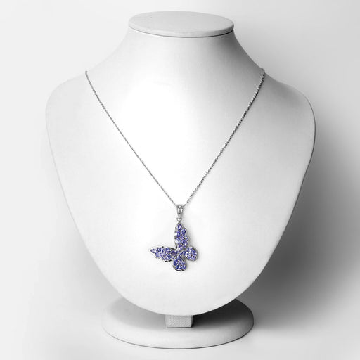 Bids.com 3.78 Carat Genuine Tanzanite .925 Sterling Silver Pendant Pendants White Smoke
