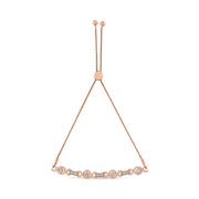 Bids.com 14K Yellow Gold Plated .925 Sterling Silver Channel Set Diamond Accent Twist 4â€-10â€ Adjustable Bolo Bracelet (I-J Color, I3 Clarity) Bracelets White Smoke Yellow.Sterling Silver / 7,Rose.Sterling Silver / 7