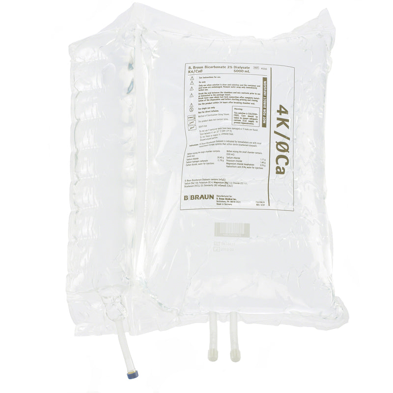 0 Bicarbonate 25 Dialysate Solution, Calcium-Free, 2 x 5000 mL Bag Medical Supplies Lavender