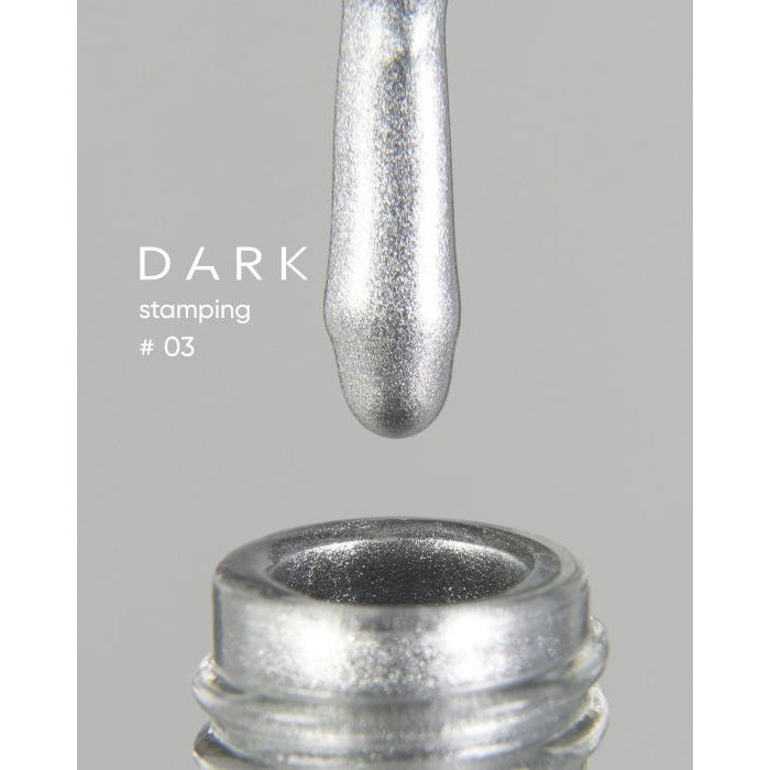 nbmsupply DARK STAMPING POLISH SILVER №03, 8 ML   Article : S003 Gray