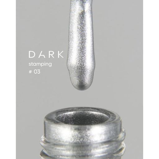 nbmsupply DARK STAMPING POLISH SILVER №03, 8 ML   Article : S003 Gray