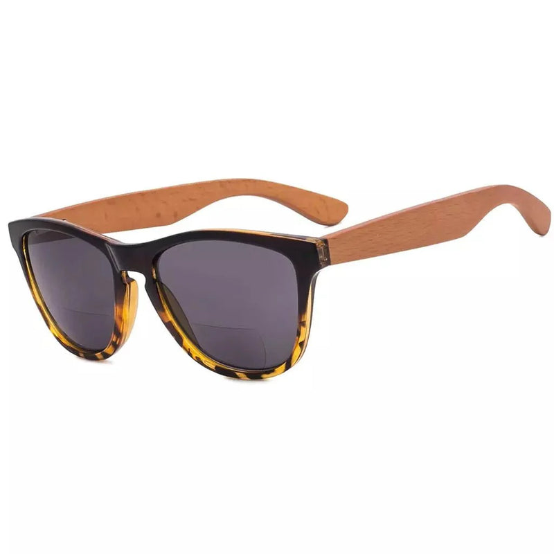 eyekeeper.com Bifocal Sunglasses with Wood Temples for Women SGH001-6 Sunglasses White Smoke Black Tortoise / +1.00,Black Tortoise / +1.50,Black Tortoise / +1.75,Black Tortoise / +2.00,Black Tortoise / +2.50,Black Tortoise / +3.00,Black Tortoise / +3.50