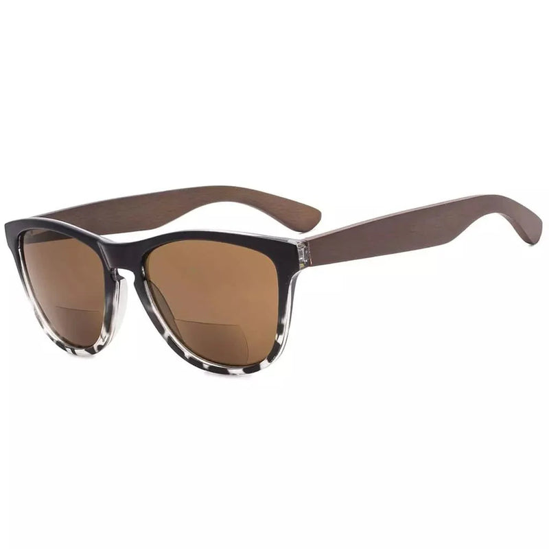 eyekeeper.com Bifocal Sunglasses with Wood Temples for Women SGH001-6 Sunglasses White Smoke Tortoise / +1.00,Tortoise / +1.50,Tortoise / +1.75,Tortoise / +2.00,Tortoise / +2.50,Tortoise / +3.00,Tortoise / +3.50