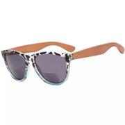 eyekeeper.com Bifocal Sunglasses with Wood Temples for Women SGH001-6 Sunglasses White Smoke Tortoise Blue / +1.00,Tortoise Blue / +1.50,Tortoise Blue / +1.75,Tortoise Blue / +2.00,Tortoise Blue / +2.50,Tortoise Blue / +3.00,Tortoise Blue / +3.50