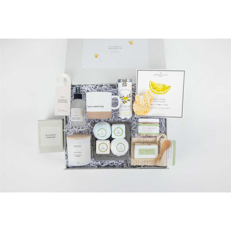 Lizush Get Well Gift Basket, All Natural Care Package Gift set for new mom Lavender No,Yes