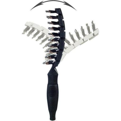 Creative Pro Hair Tools The Flex Brush | XL Mixed Bristle Hair Brush White Smoke Black