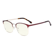eyekeeper.com Black Browline Glasses Trendy Style Blue Light Filter LX19018-BB40 Eyeglasses White Smoke Red / without magnification