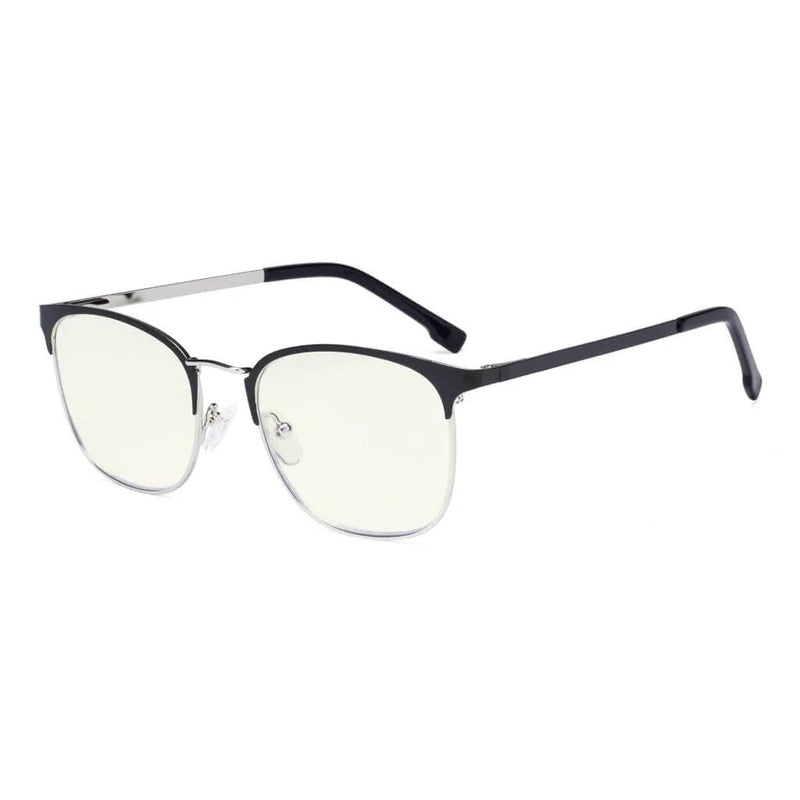 eyekeeper.com Black Browline Glasses Trendy Style Blue Light Filter LX19018-BB40 Eyeglasses White Smoke Black / without magnification