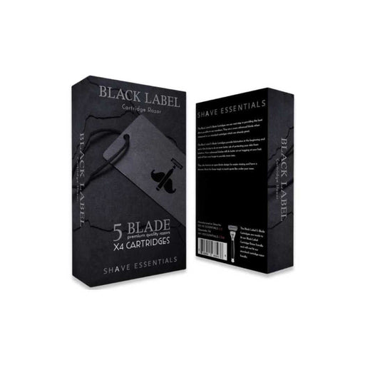 Shave Essentials Black Label 5-Blade Cartridges Razors & Razor Blades Dark Slate Gray