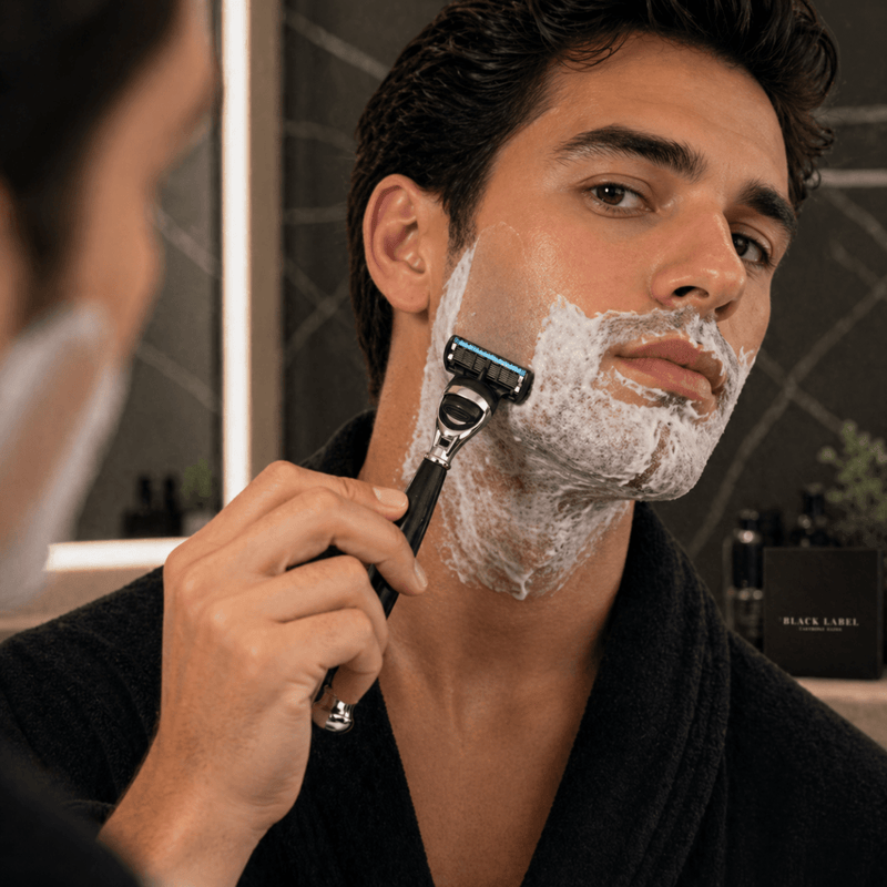 Shave Essentials Black Label Cartridge Razor Razors & Razor Blades Black