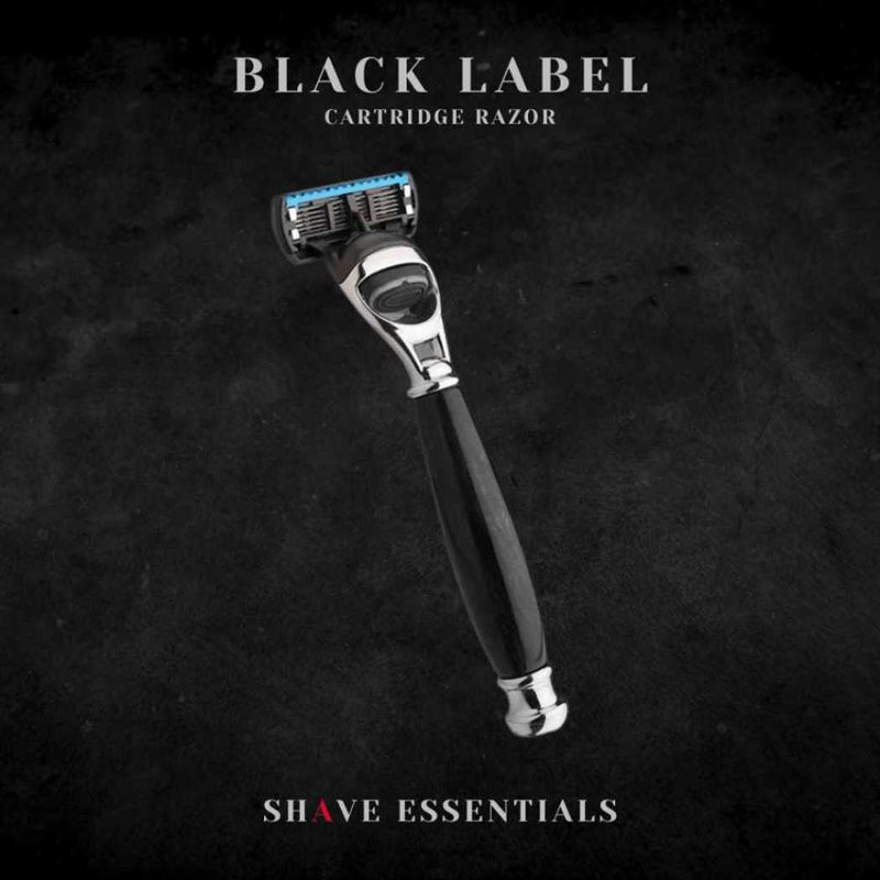 Shave Essentials Black Label Cartridge Razor Razors & Razor Blades Black
