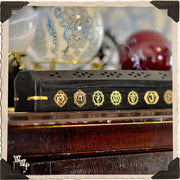 WhiteWitchParlour.com CHAKRA SYMBOLS BLACK COFFIN BOX. Wooden Incense Burner for Incense Stick & Cone Holder. Tools & Accessories Black