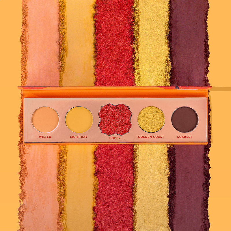 Profusion Cosmetics Blooming Hues 5 shade palette Eye Sandy Brown Pretty Poppy