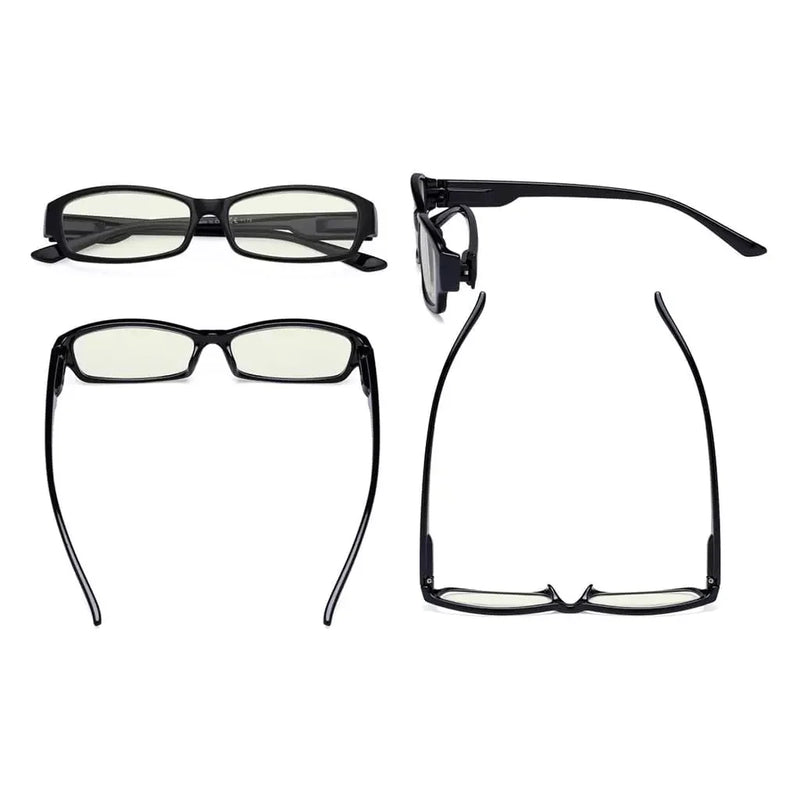eyekeeper.com Blue Light Blocker Computer Glasses UVR9105-A Eyeglasses White Smoke Black / without magnification,Red / without magnification