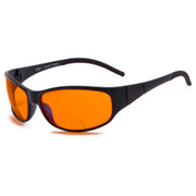eyekeeper.com Blue Light Blocking Bifocal Wrapped Glasses SGS080 Eyeglasses Chocolate Black / +2.00