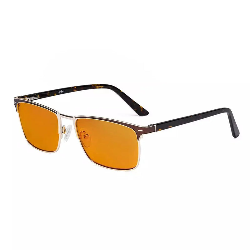 eyekeeper.com Blue Light Blocking Eyeglasses Better Sleep Glasses LX19010-BB98 Eyeglasses White Smoke Brown / without magnification