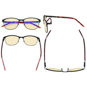 eyekeeper.com Blue Light Blocking Eyeglasses Crystal LX19020-BB60 Eyeglasses White Smoke Black / without magnification,Blue / without magnification,Red / without magnification