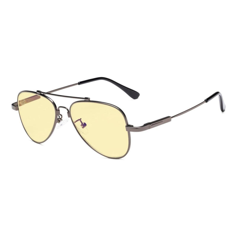 eyekeeper.com Blue Light Blocking Eyeglasses for Kids TMK1801 Eyeglasses Bisque Gunmetal / without magnification