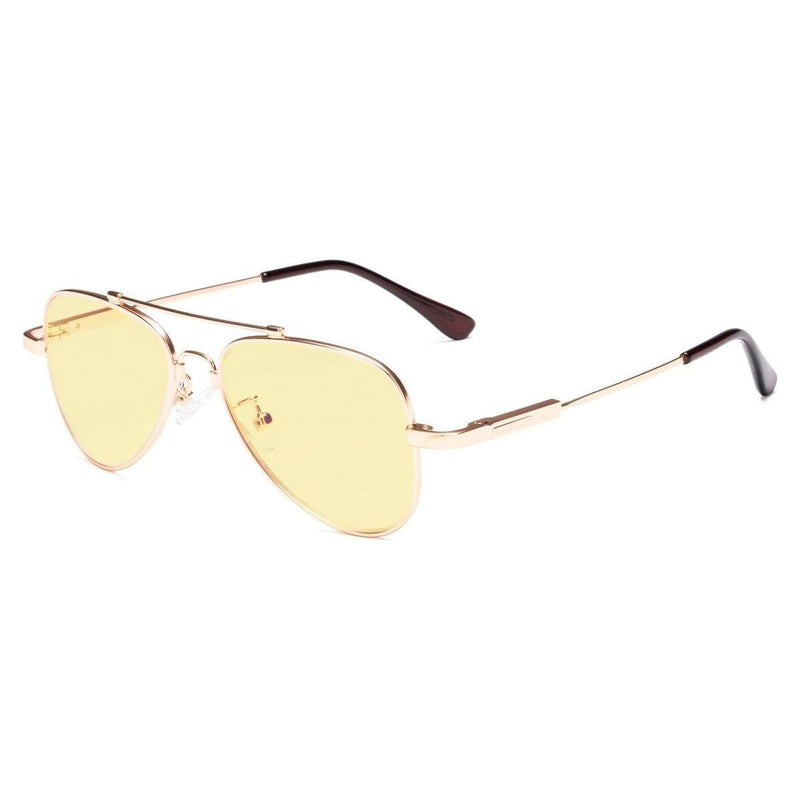 eyekeeper.com Blue Light Blocking Eyeglasses for Kids TMK1801 Eyeglasses Bisque Gold / without magnification
