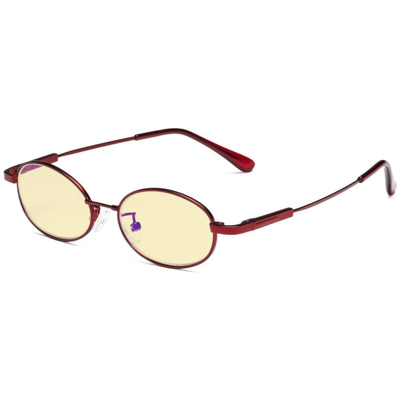 eyekeeper.com Blue Light Blocking Eyeglasses Kids TMK1803 Eyeglasses Saddle Brown Red / without magnification