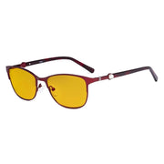 eyekeeper.com Blue Light Blocking Eyeglasses LX19022-BB90 Eyeglasses White Smoke Red / without magnification
