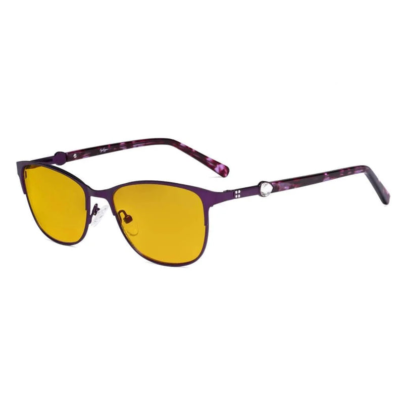 eyekeeper.com Blue Light Blocking Eyeglasses LX19022-BB90 Eyeglasses White Smoke Purple / without magnification
