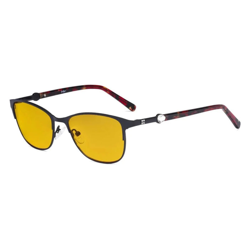 eyekeeper.com Blue Light Blocking Eyeglasses LX19022-BB90 Eyeglasses White Smoke Black / without magnification