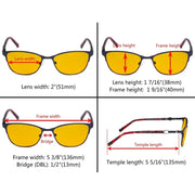 eyekeeper.com Blue Light Blocking Eyeglasses LX19022-BB90 Eyeglasses White Smoke Black / without magnification,Purple / without magnification,Red / without magnification