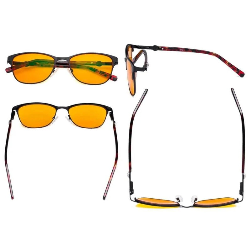 eyekeeper.com Blue Light Blocking Eyeglasses LX19022-BB98 Eyeglasses White Smoke Black / without magnification,Purple / without magnification,Red / without magnification