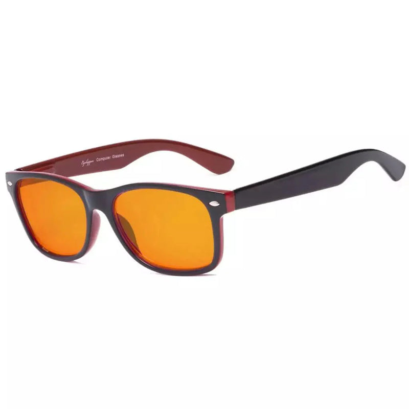 eyekeeper.com Blue Light Blocking Eyeglasses Nighttime Eyewear for Sleep DSS109 Eyeglasses White Smoke Black Red
